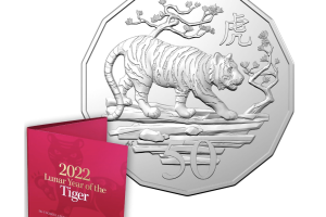 2022 50c Lunar Year of the Tiger uncirculated coin
